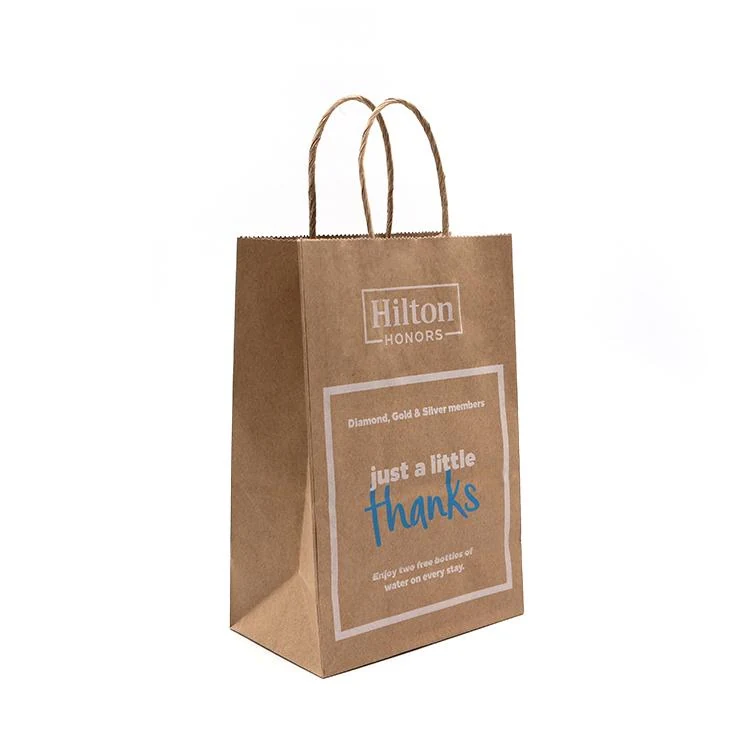 Custom Kraft Paper Luxury Gift Bags with Private Logo 3 detail view