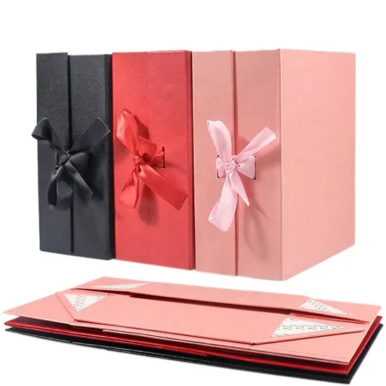 Custom Large Magnetic Folding Rigid Cardboard Gift Box - custom paper packaging by FISON