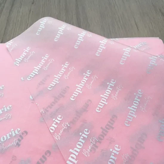 Custom Printed Logo Wrapping Tissue Paper with Adhesive Stickers - custom paper packaging by FISON