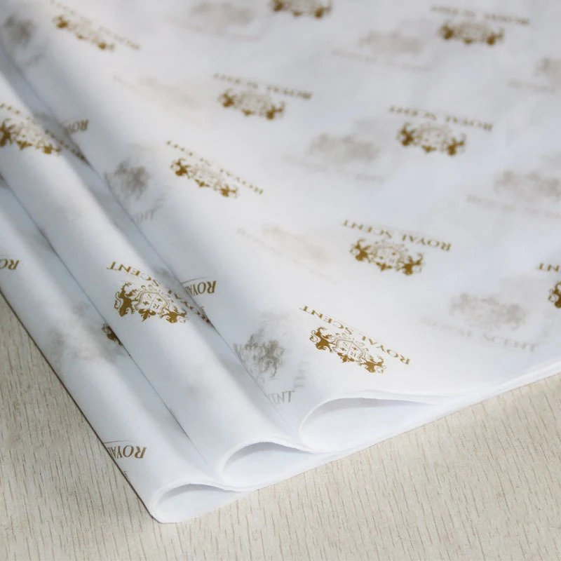 Custom Logo Printed Gift Wrapping Tissue Paper 17GSM 2 detail view