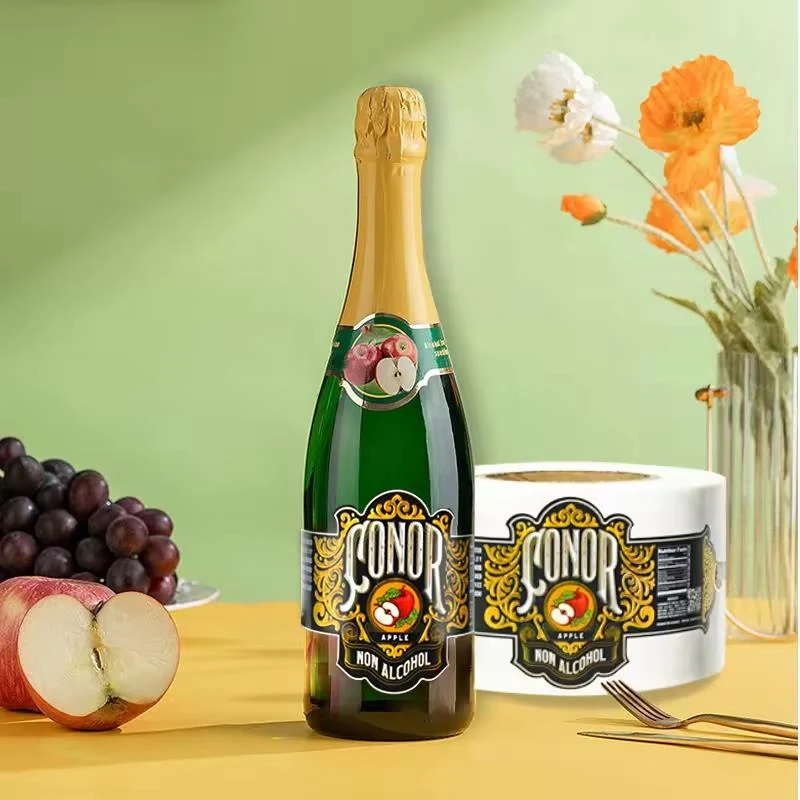 Custom Luxury Wine Bottle Labels - Spot UV & Gold Foil 6 detail view