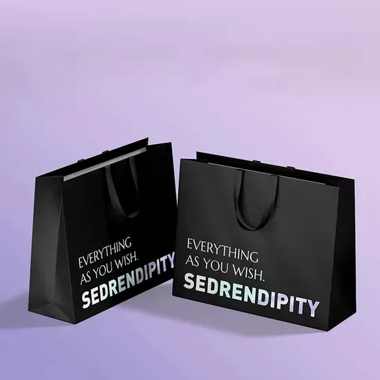 Custom Printed Laminated Gift Bags with Your Logo - 500 MOQ - custom paper packaging by FISON