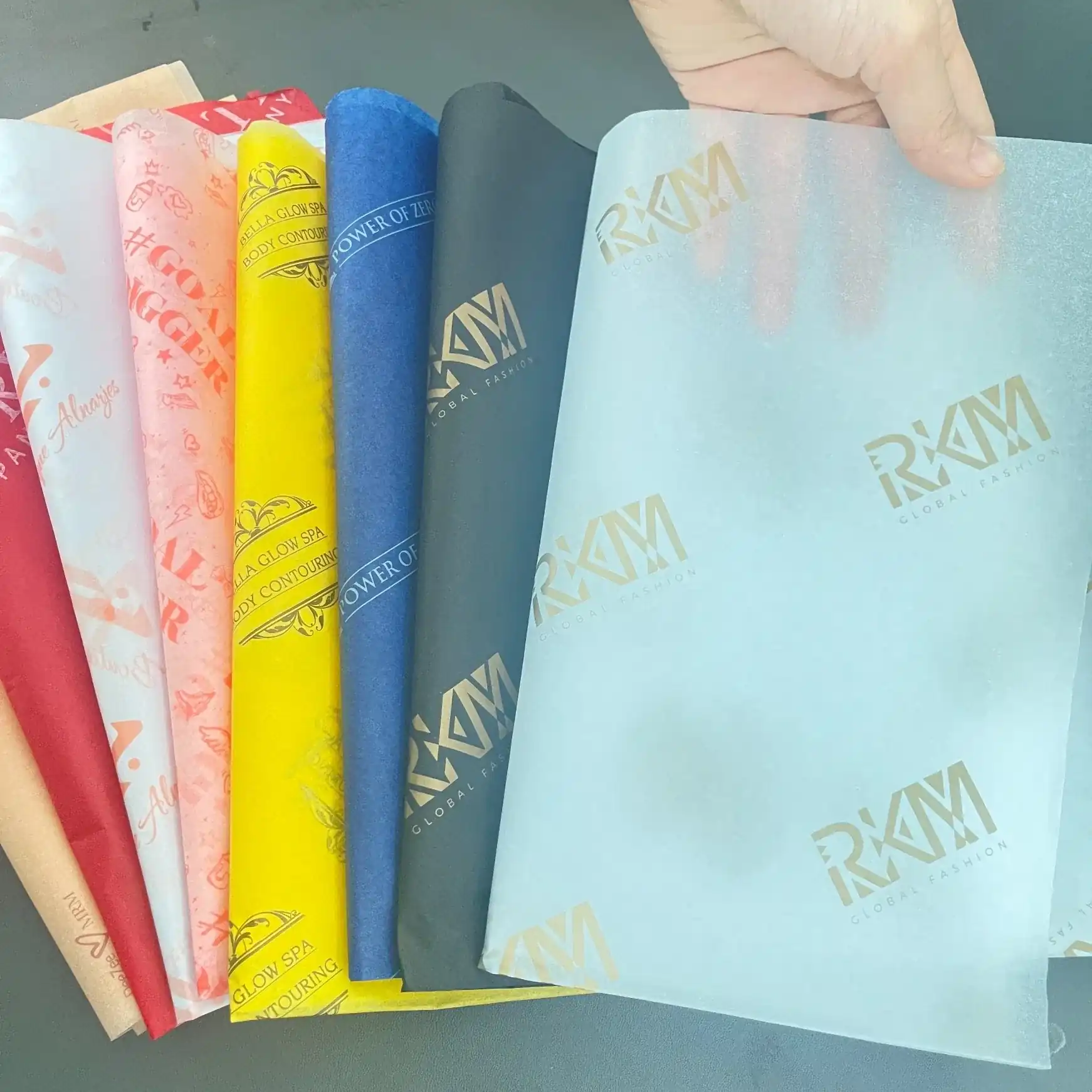 Custom Printed Logo Tissue Wrapping Paper for Clothing & Shoes 3 detail view