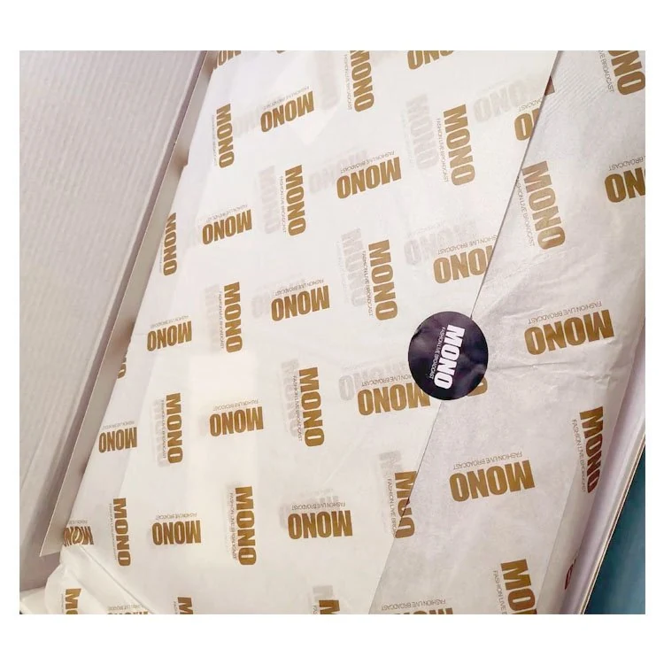 Custom Printed Logo Tissue Wrapping Paper for Clothing & Shoes 5 detail view
