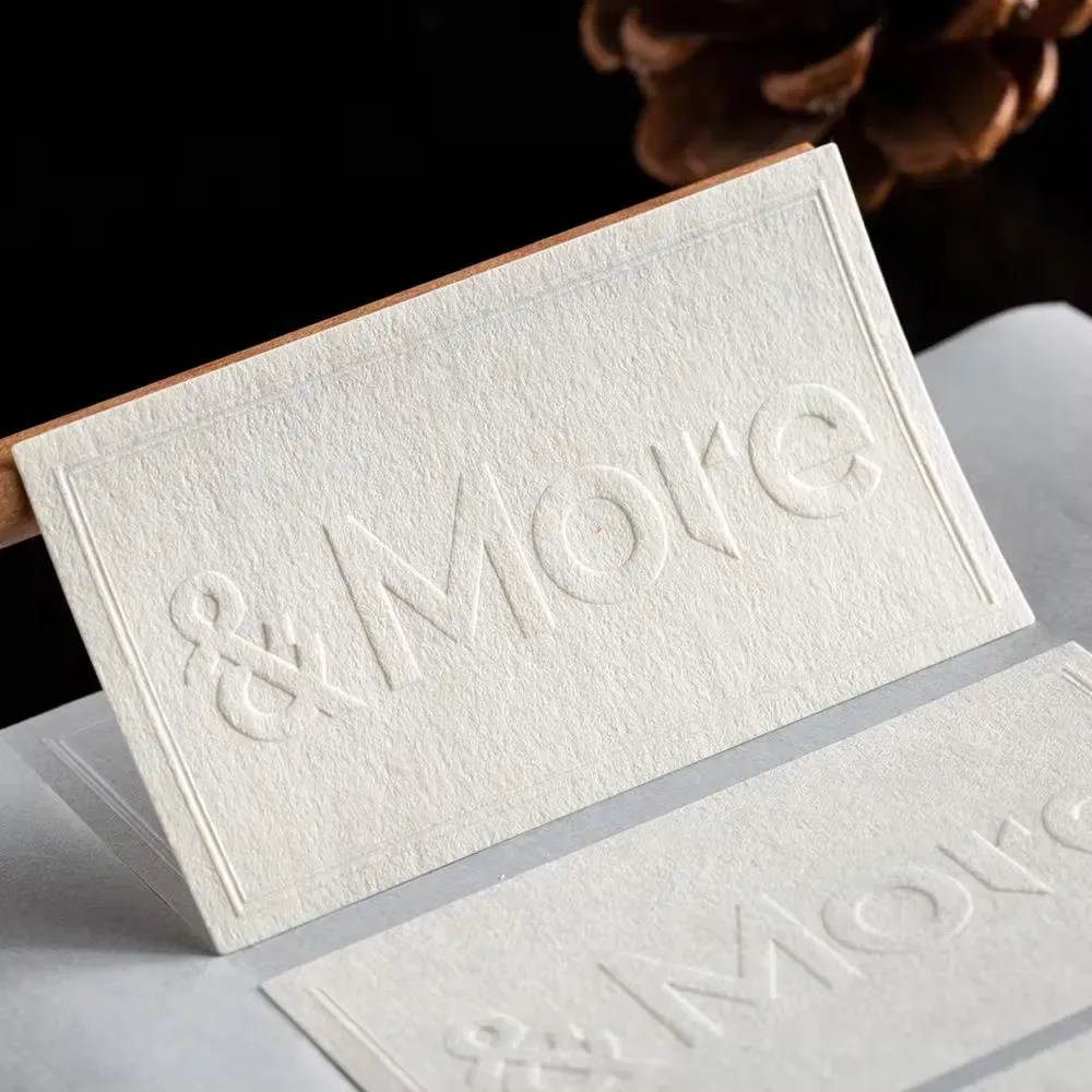 Custom Textured Paper Labels with Embossed Stickers 3 detail view