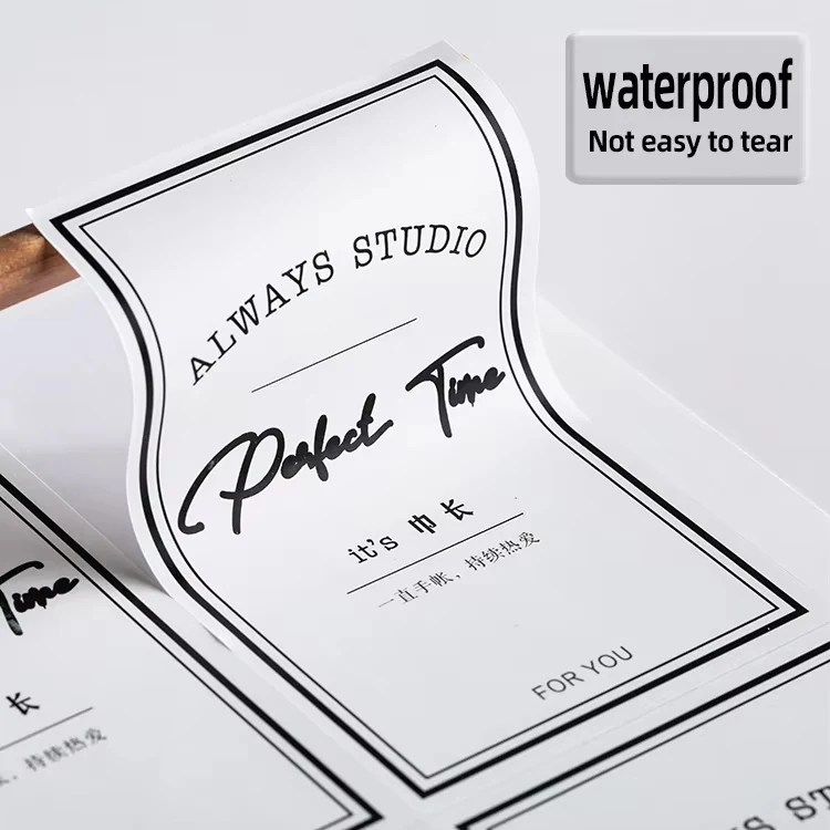 Custom Waterproof Self-Adhesive Brand Logo Stickers 5 detail view