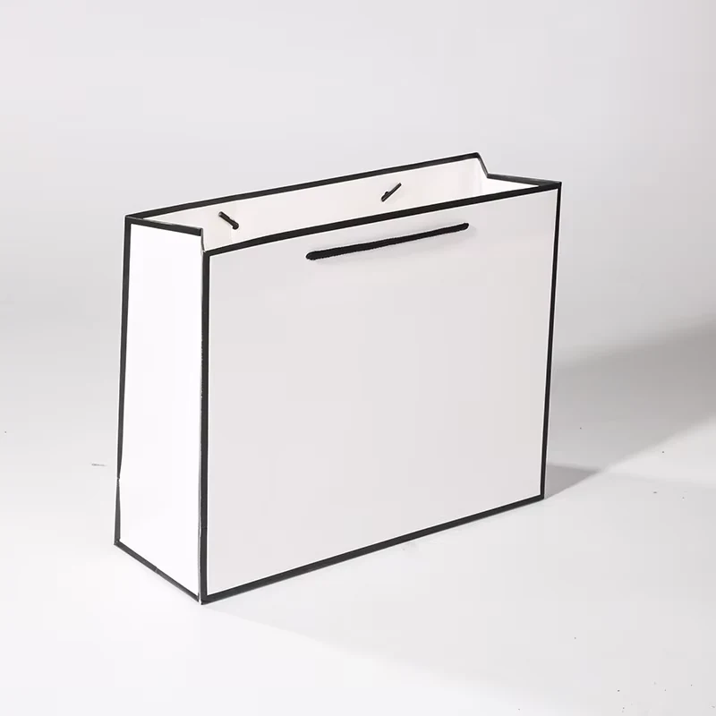 Custom White Kraft Paper Gift Bags with Logo - Luxury Design 7