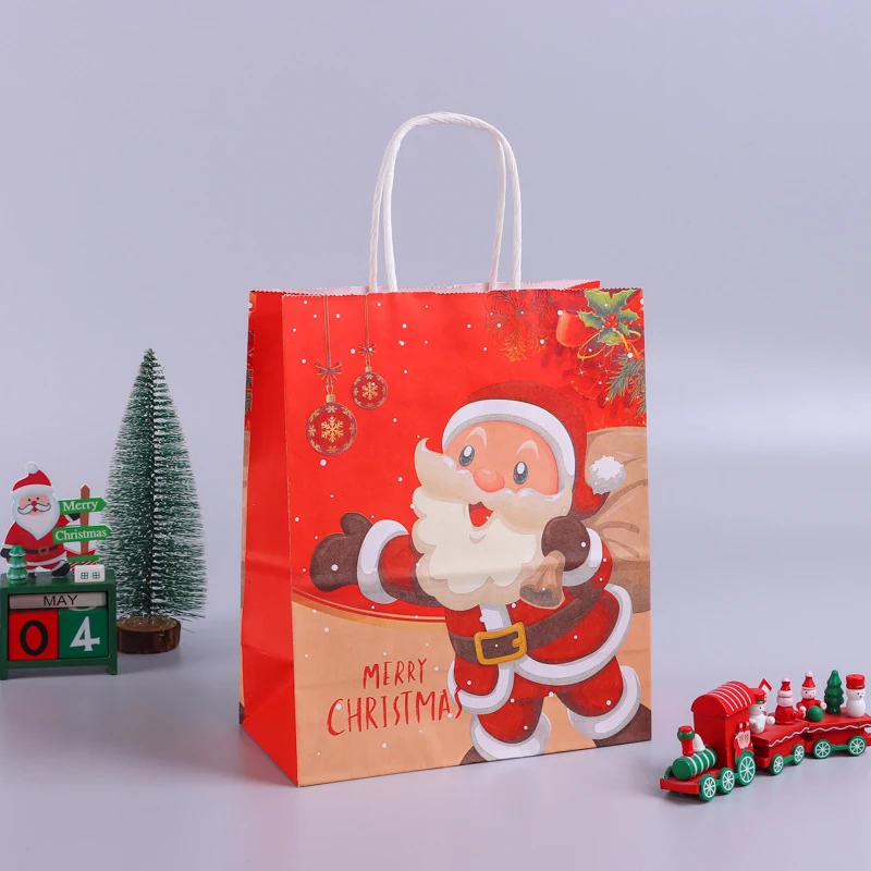 Customizable Kraft Paper Gift Bags for Christmas Packaging 5 detail view