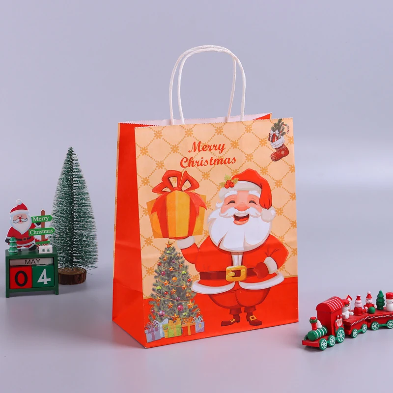 Customizable Kraft Paper Gift Bags for Christmas Packaging 3