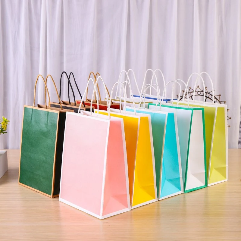 Customizable Recyclable Kraft Paper Bags with Flexo Printing 3