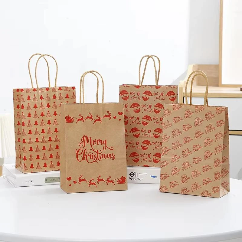 Kraft Christmas Gift Bags with Handle - High Quality 7