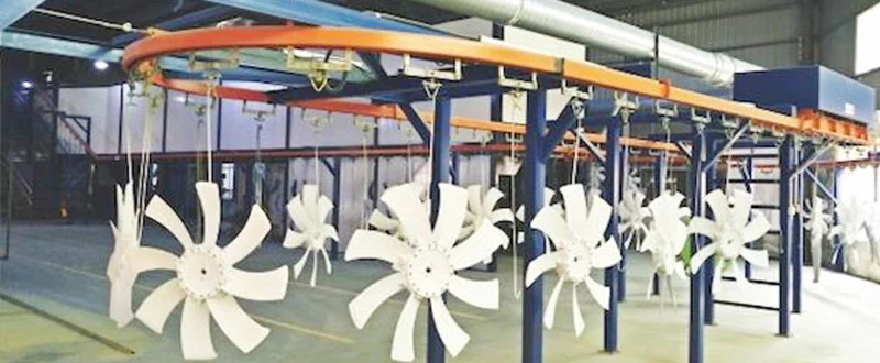Linha de pulverização de alta pressão na planta Diamond em Fu’an Fujian