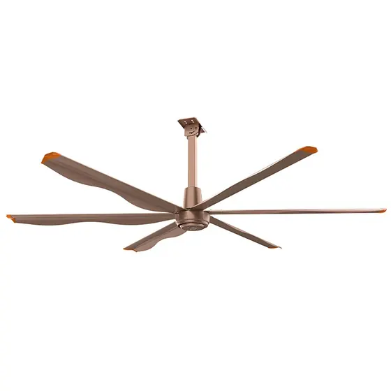 Ventilador de teto comercial Diamond com seis lâminas de aerofólio com acabamento em bronze