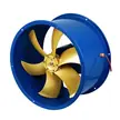 Ventilador axial à prova de explosão azul CBF com pás fundidas em liga de alumínio dourada