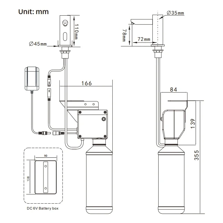 Soap Dispenser-YBA03 — installed view