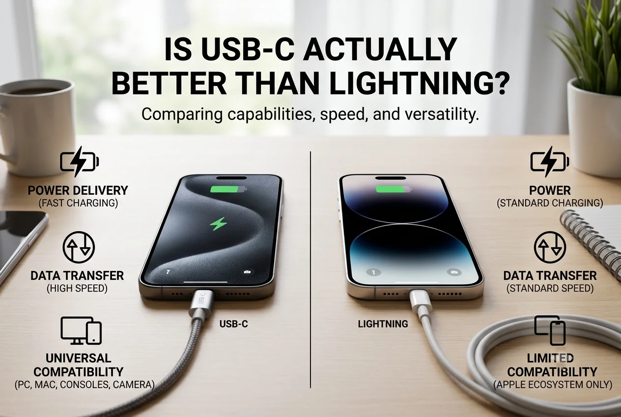 is usb c actually better than lightning