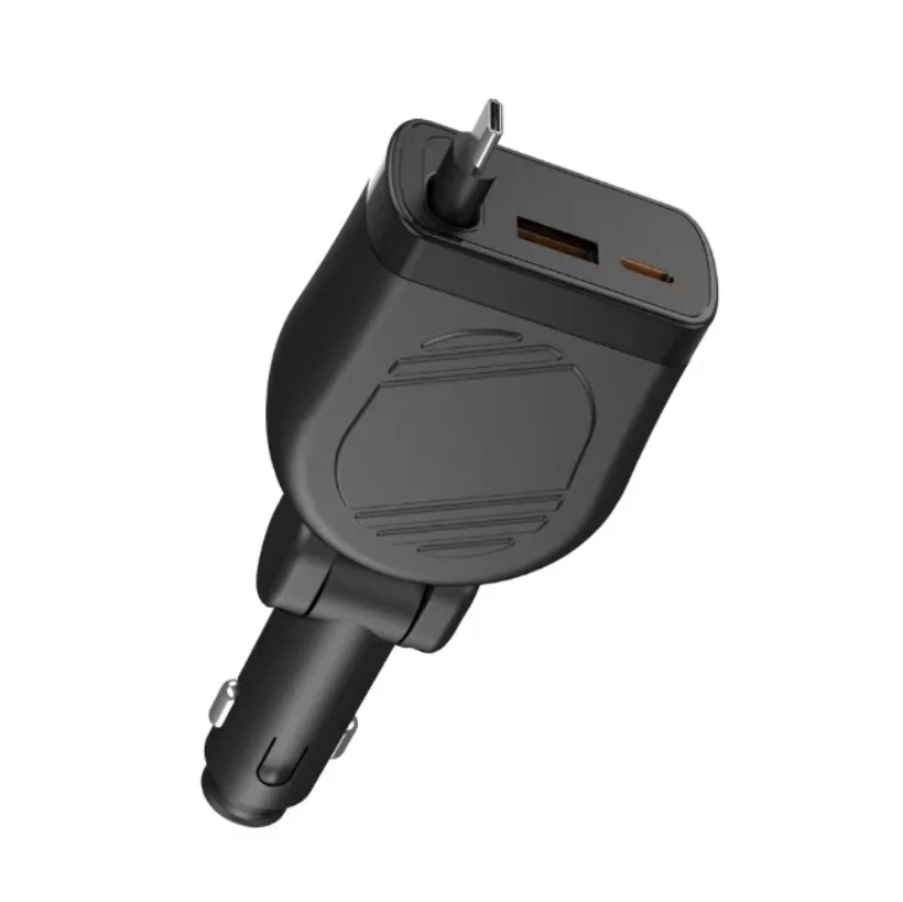 Retractable Car Charger PD30W+5V3.4A & 66W - car chargers manufactured by FUMEI