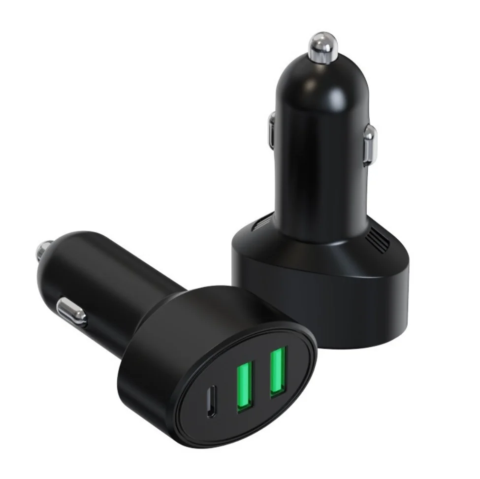 3-Ports Car Charger PD30W+QC18W - car chargers manufactured by FUMEI