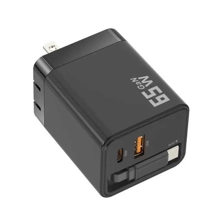 A+C PD Wall Charger with cable 65W - wall chargers manufactured by FUMEI