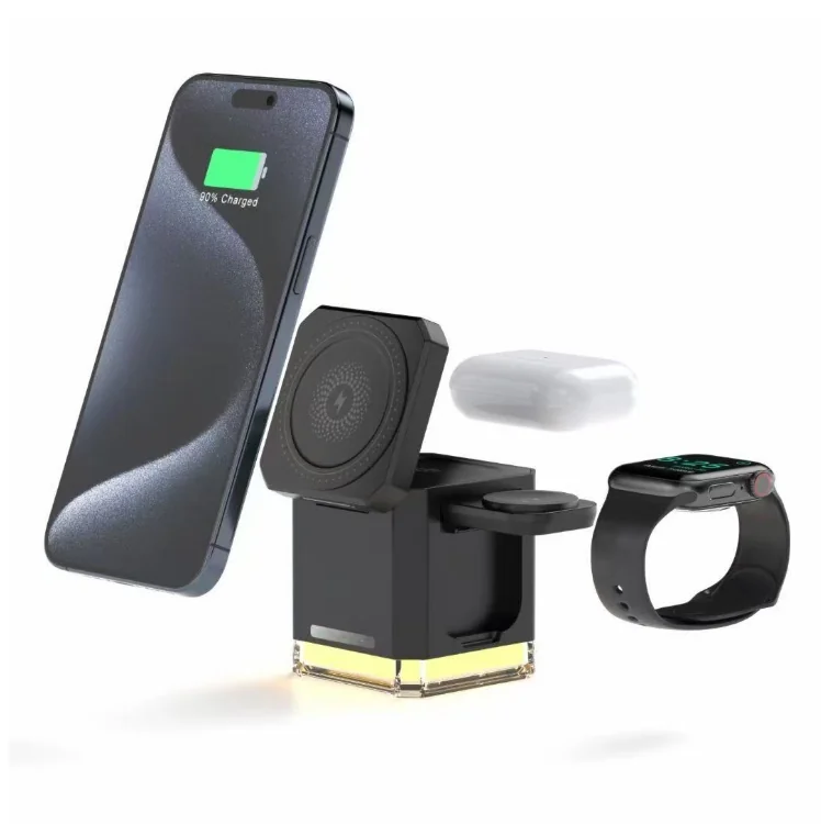 4 in 1 Wireless Charging Station 5W/7.5W/10W/15W - wireless chargers manufactured by FUMEI
