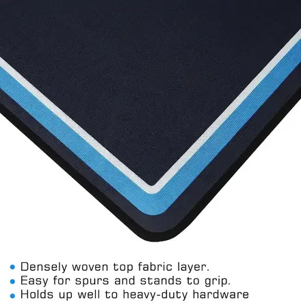 Drum mat photographed flat showing the printed circular design