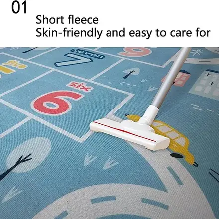 Children's hopscotch mat shown flat on a floor