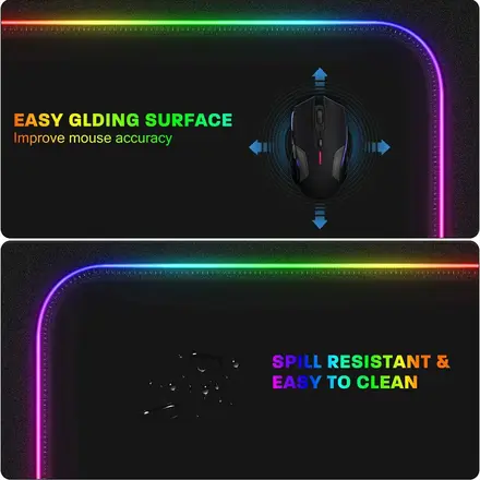Underside of the gaming pad showing the non-slip rubber base
