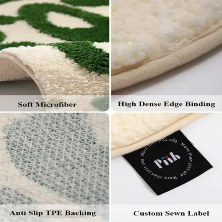Underside of the bath mat showing the TPE non-slip backing