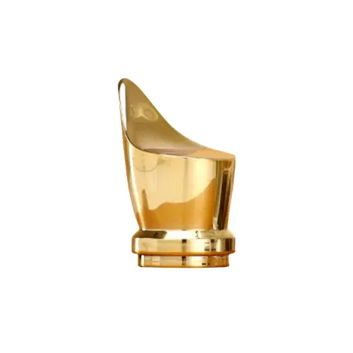 Angled Sculptural Gold Perfume Cap