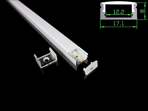 Super slim 8mm recessed CRST-LL-02 LED Linear Lights - Aluminium LED Profiles