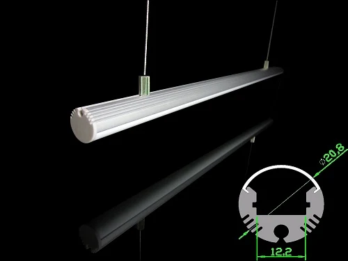 Round CRST-LL-10 LED Linear Lights for Pendant Lights - Aluminium LED Profiles
