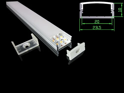 10mm deep CRST-LL-22 LED Linear Lights without flange - Aluminium LED Profiles