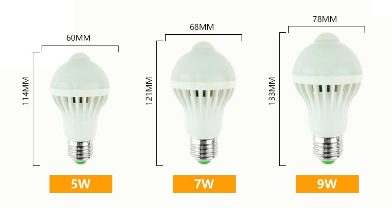 LED PIR motion sensor bulb view 3