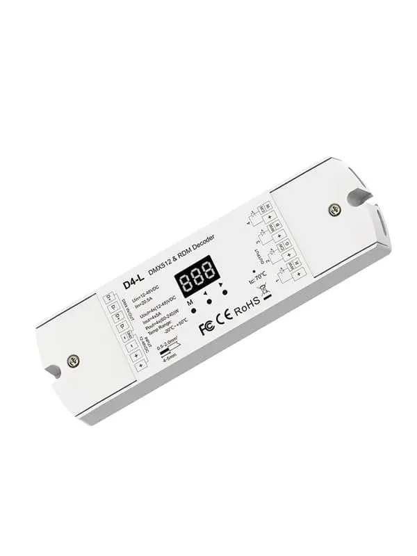 4-Channel Constant Voltage DC12V -48V DMX Decoder Support RDM