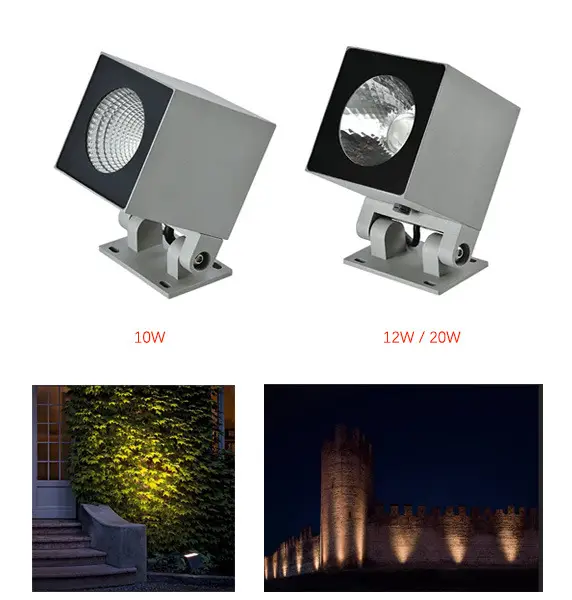 10W 12W 20W Square CREE COB LED Landscape Outdoor Garden Spot Lights IP65