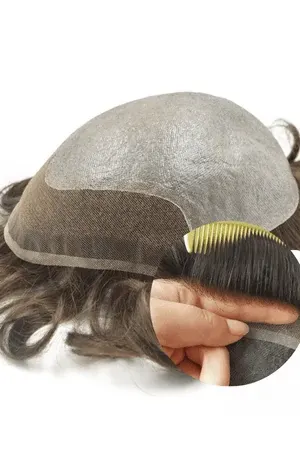 Super Thin Skin Men's Hair System with Lace Front