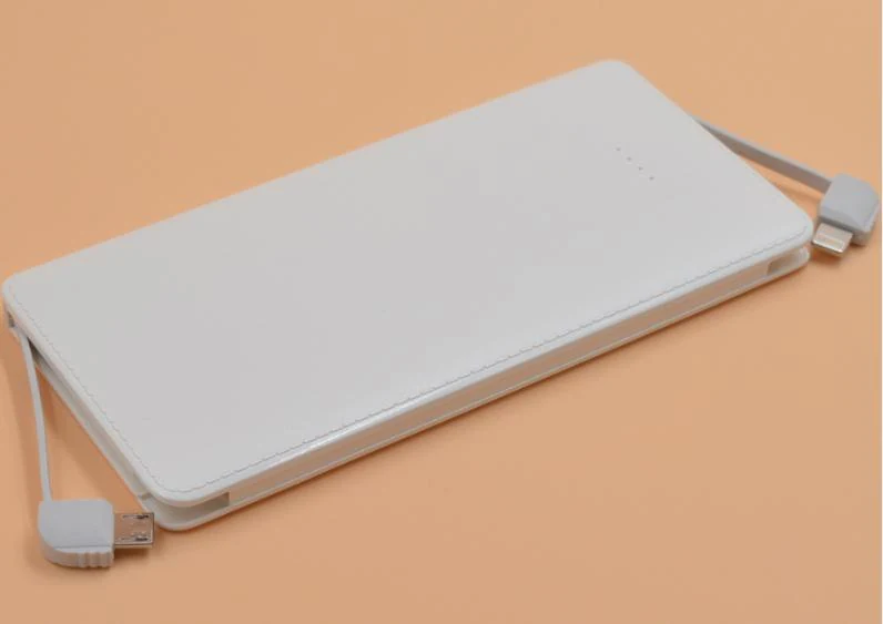 LEVA LW0519 5000mAh power bank in ABS + Leather · built-in cable housing