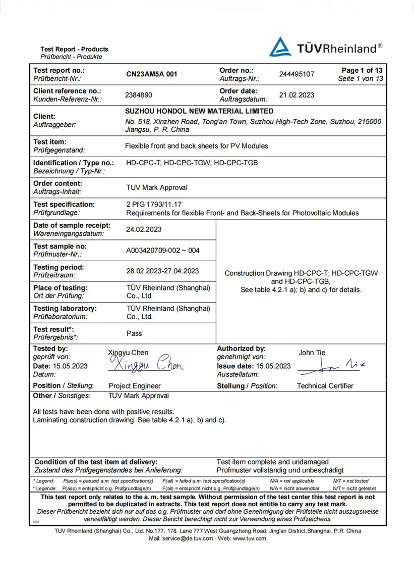 Management system certificate held by Hondol Material