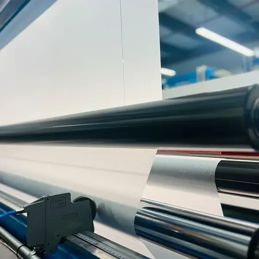 Backsheet coating line in operation