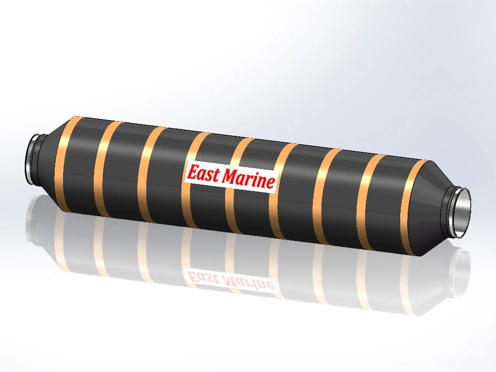 Steel dredging pipe section prepared for a floating pipeline assembly