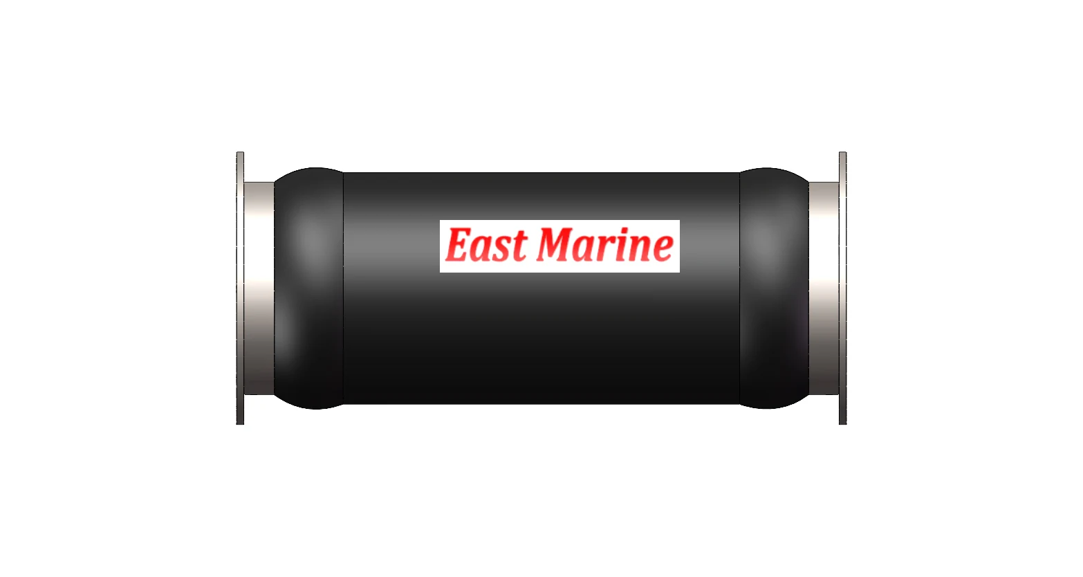 Armored discharge hose section with banded outer cover and rubber-lined flange face