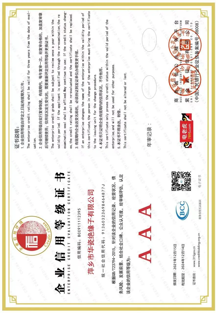 Certificado de evaluación del crédito empresarial