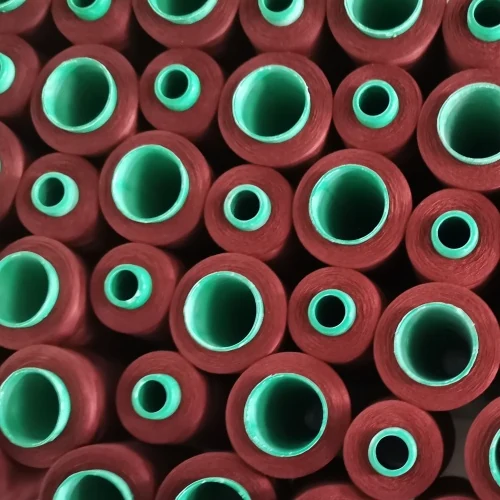 Polyester Sewing Thread 20S/2 on cone at the Hubei HuiLai Textile mill