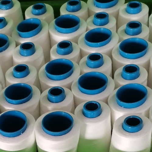 Polyester Sewing Thread 30S/3 on cone at the Hubei HuiLai Textile mill