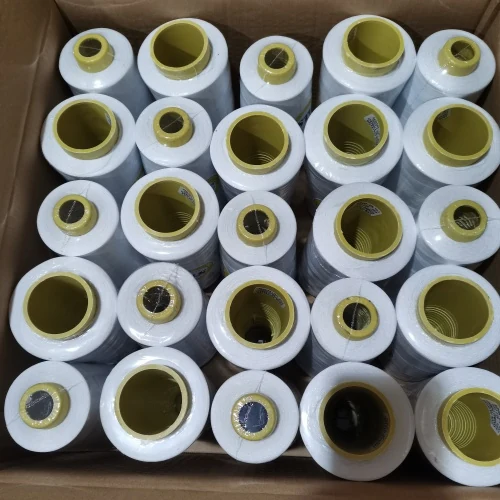 Polyester Sewing Thread 45S/2 on cone at the Hubei HuiLai Textile mill