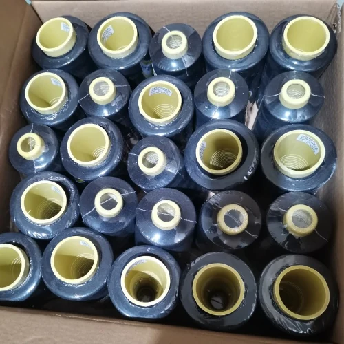 Polyester Sewing Thread 50S/2 on cone at the Hubei HuiLai Textile mill