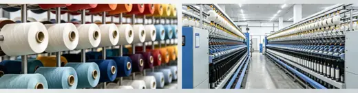 Polyester Sewing Thread 30S/2 on cone at the Hubei HuiLai Textile mill