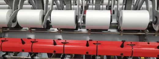 Polyester Sewing Thread 42S/2 on cone at the Hubei HuiLai Textile mill