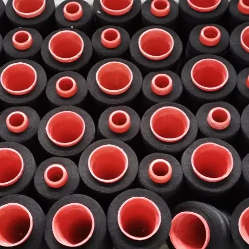 Polyester Sewing Thread 20S/4 on cone at the Hubei HuiLai Textile mill