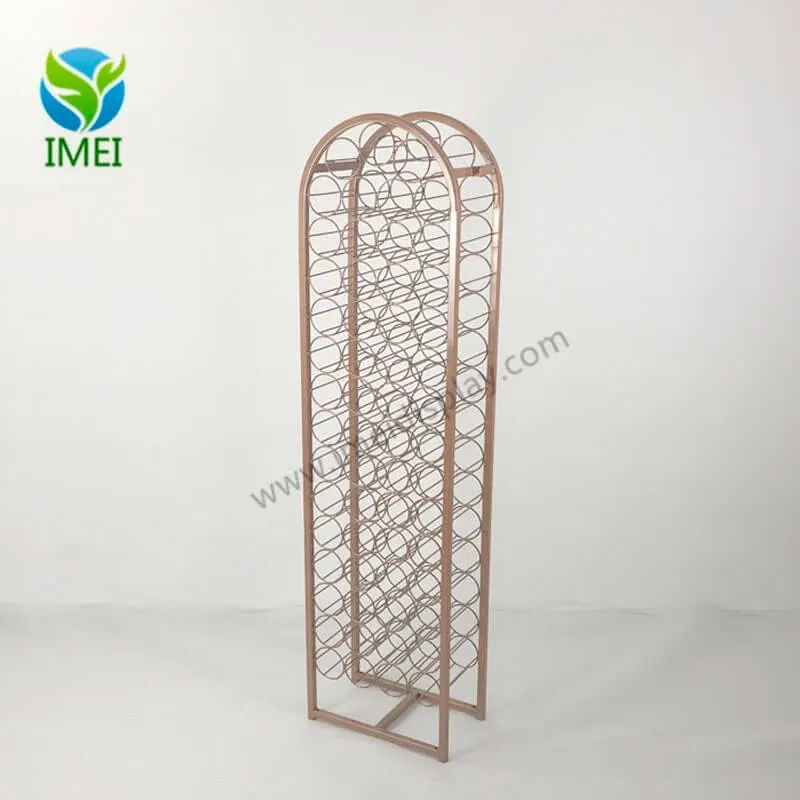 Golden Finish Metal Bottle Display
